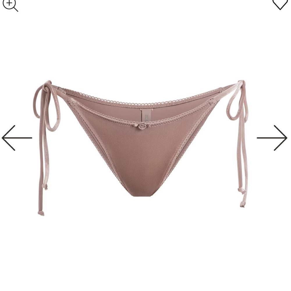 Sw15. Skims NWT Velvet swim UMBER CHEEKY TIE BIKINI BOTTOM